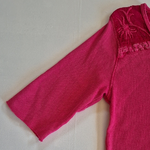 Lucky Brand Reddish Pink Knit With Embroidery - Picture 4 of 6
